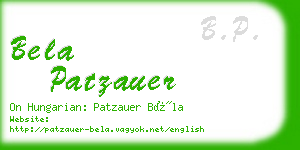 bela patzauer business card